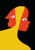 Two Faces — 46 × 66 cm (18 × 26 in)
