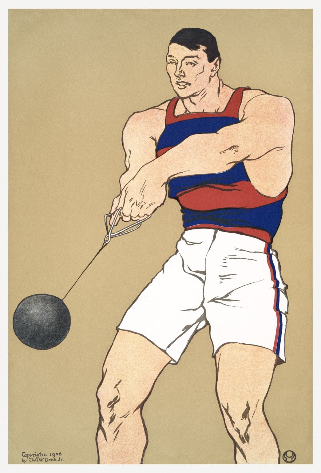 The Thrower — 56 × 81 cm (22 × 32 in)